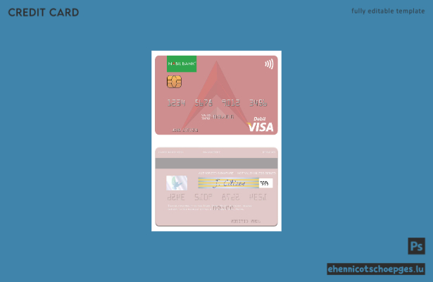 Beispielvorschau der Nepal Nabil Bank Visa-Debitkarte